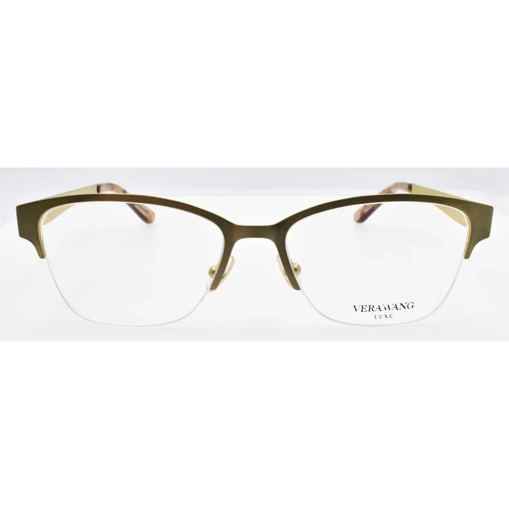 Vera Wang Nerthus MO Women's Eyeglasses Half-rim 51-16-135 Mocha w/ Crystals